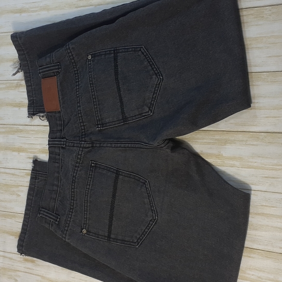 Rock N Run Slim Straight Gray Jeans Destroyed Cuffs Men's Size 32x28 - Picture 2 of 16